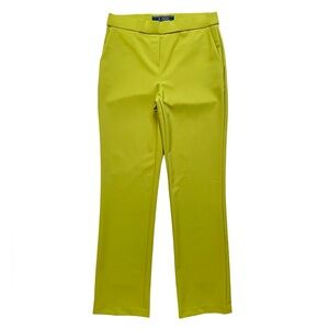 JL ATELIER Green Straight Leg Ankle Pants